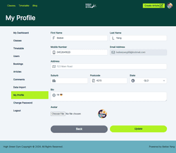 High Street Gym - Account profile update (Admin panel)