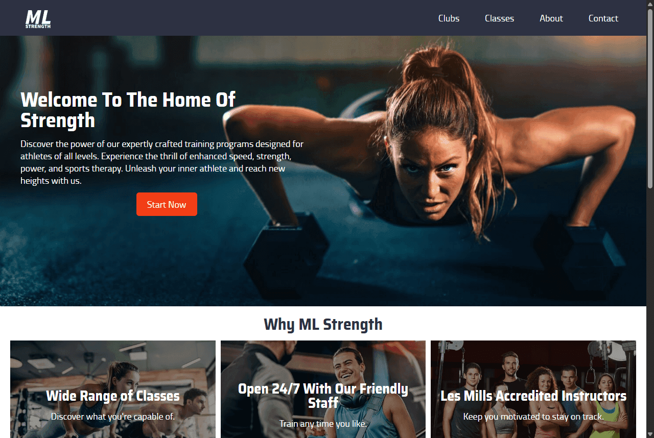 ML Strength - Home page