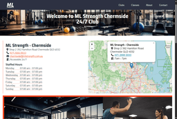ML Strength - Club details page with timetable