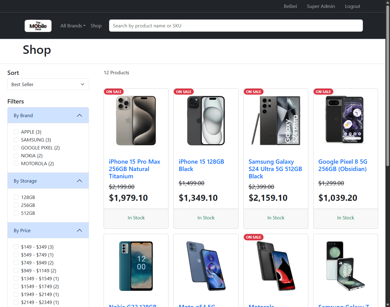 The Mobile Hour - Products page